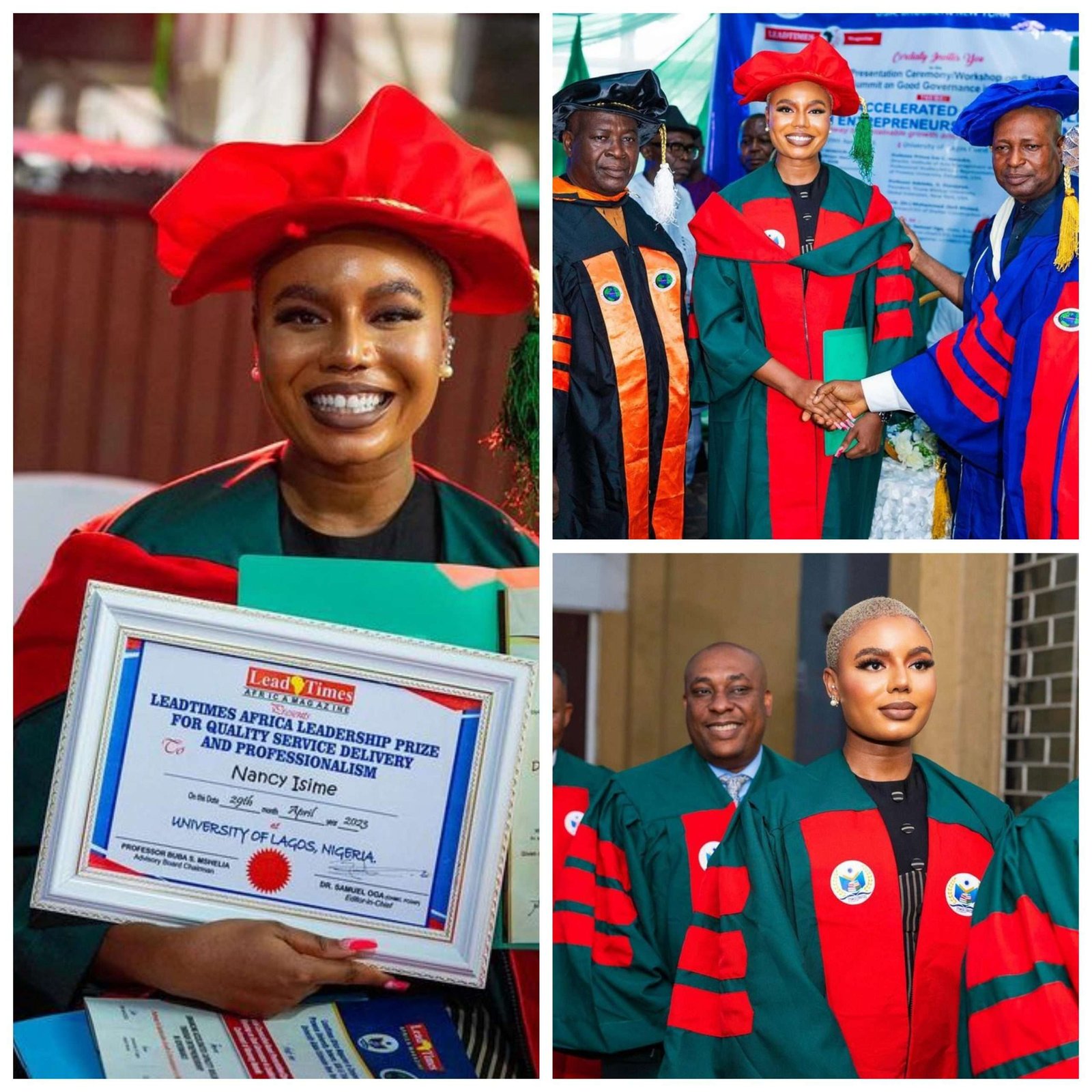 Nancy Isime Bags Honorary Doctorate Degree From US Varsity