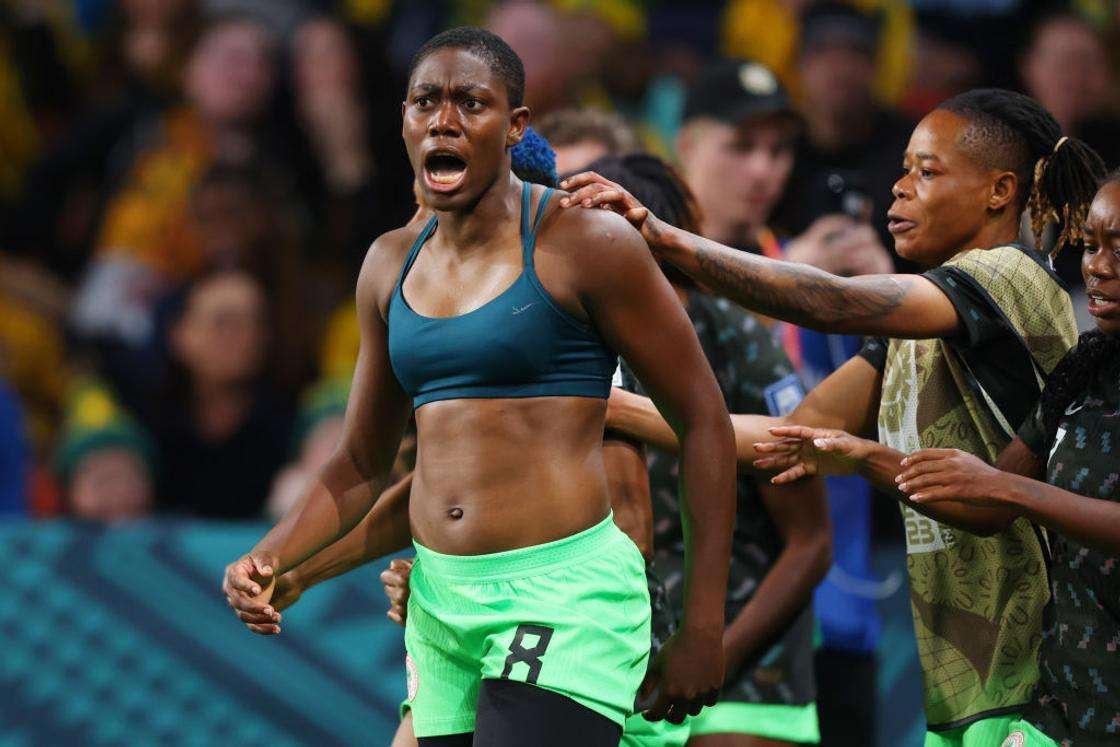 asisat oshoala shirtless celebration