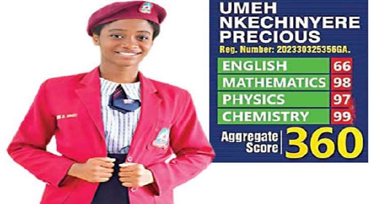 Kamsiyochukwu Umeh Speaks On Her 2023 UTME Success