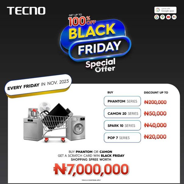 Ready, Set, Shop! Tecno’s Million Naira Spree and Black Friday Raffles brings the Excitement!