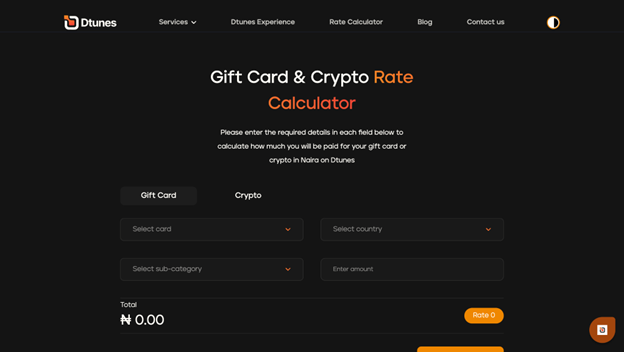 Best Gift Card Calculator in Nigeria